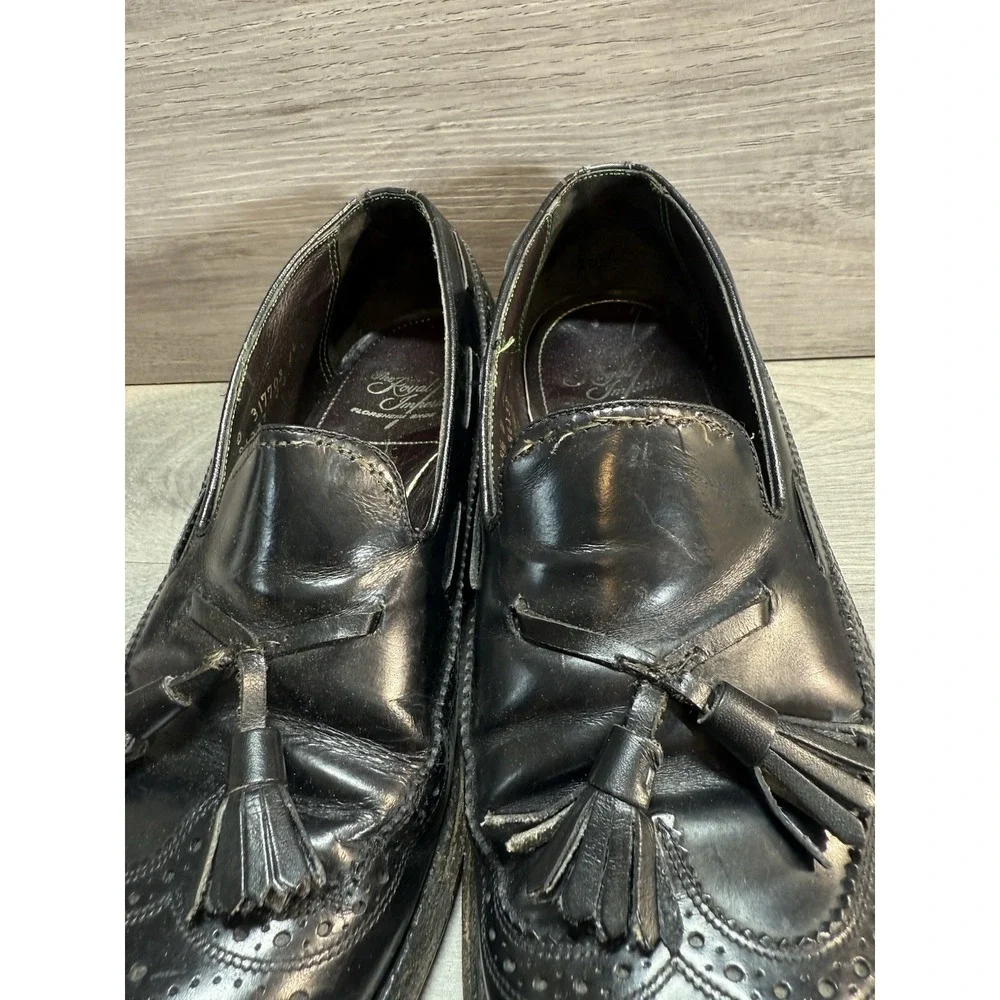 Florsheim Imperial Oxford Wingtip Tassel SlipOn Black Size 8.5D 317703